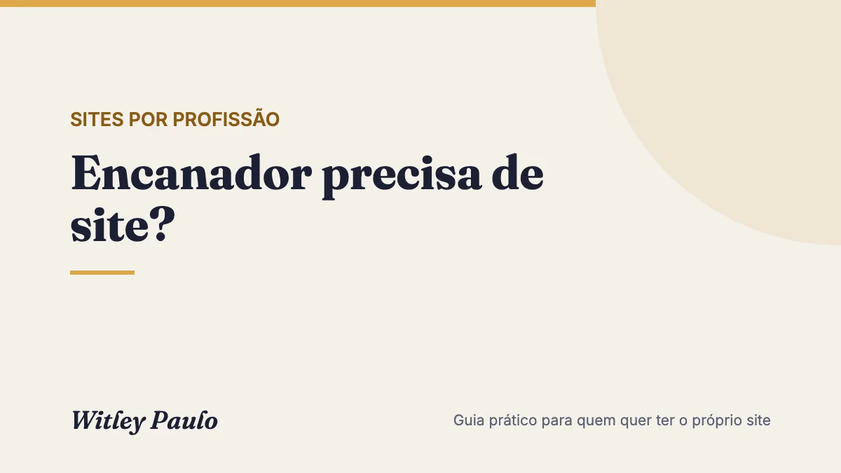 Encanador precisa de site? Como sair do conserto pequeno