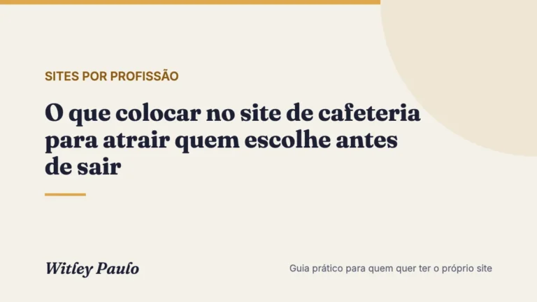 O que colocar no site de cafeteria para atrair quem escolhe antes de sair