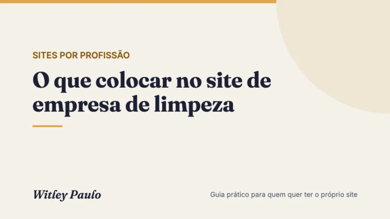 O que colocar no site de empresa de limpeza: serviços, equipe e orçamento