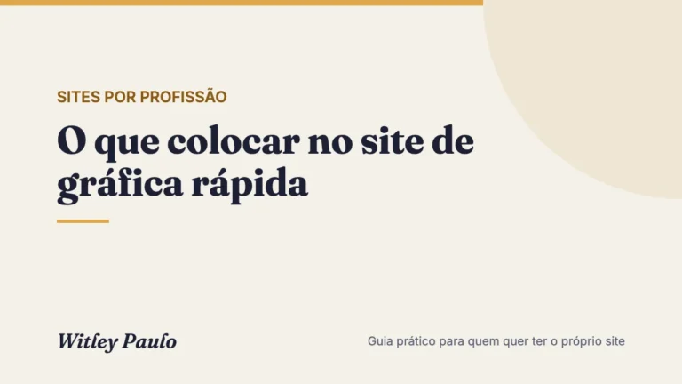 O que colocar no site de gráfica rápida: produtos, prazos e arquivo