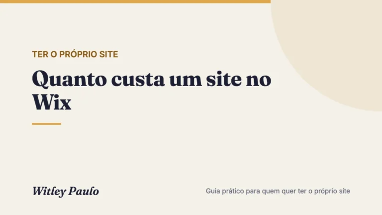 Quanto custa um site no Wix: plano, domínio, apps e o custo de sair