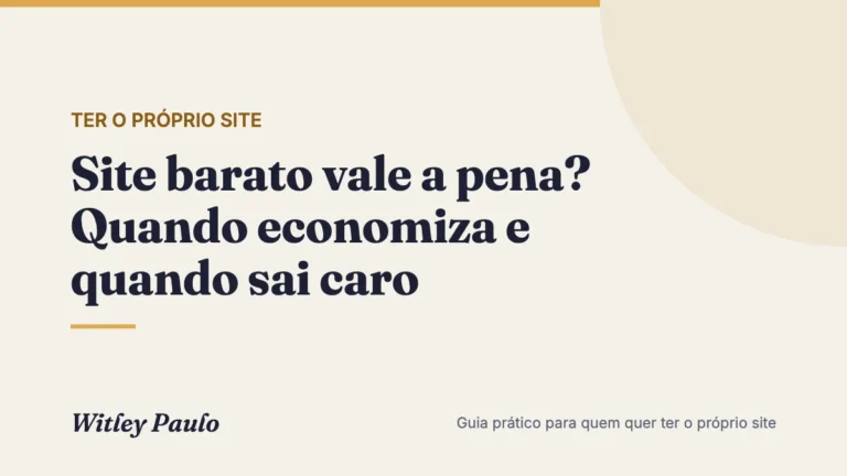 Site barato vale a pena? Quando economiza e quando sai caro