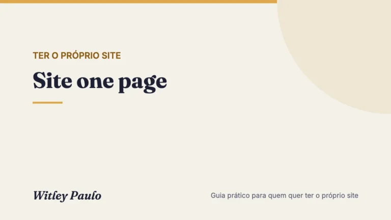 Site one page: o que é, quando funciona e como organizar as seções