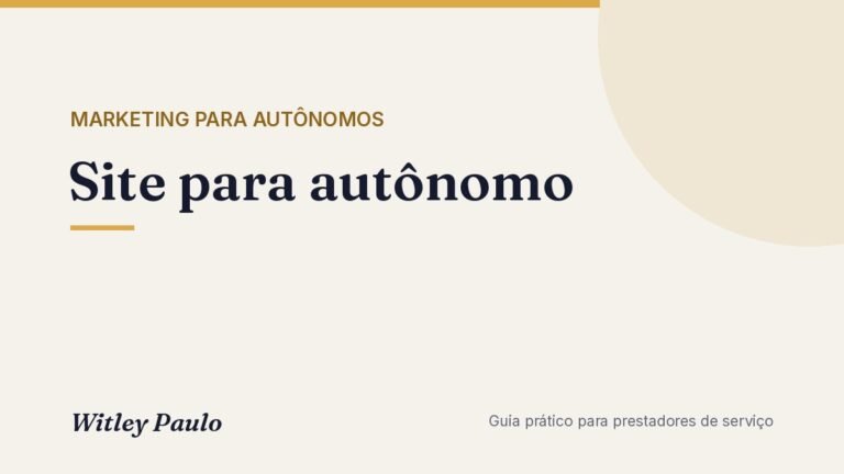 Site para autônomo: quando precisa e o que ele deve ter