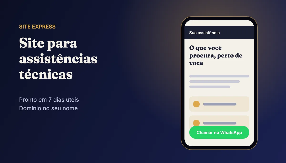 Site profissional para assistências técnicas — Site Express