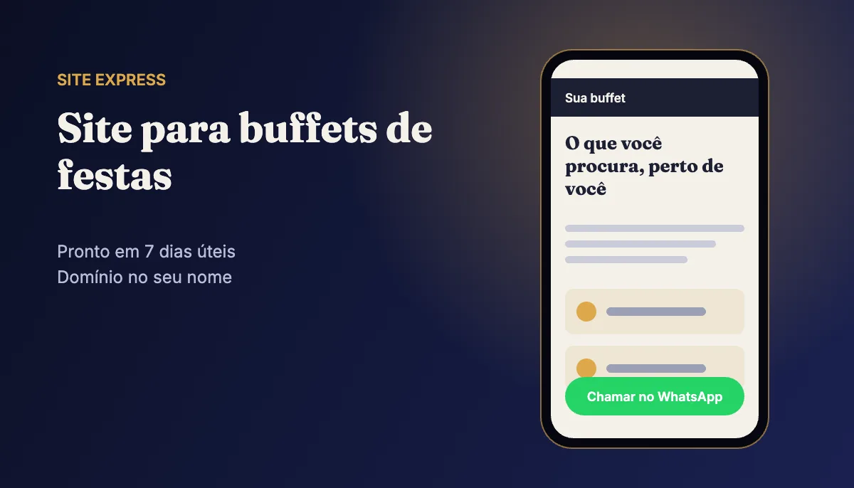 Site profissional para buffets de festas — Site Express