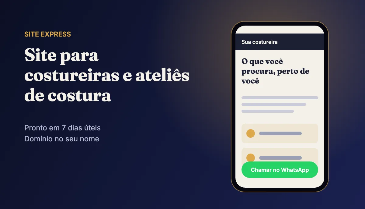 Site profissional para costureiras e ateliês de costura — Site Express