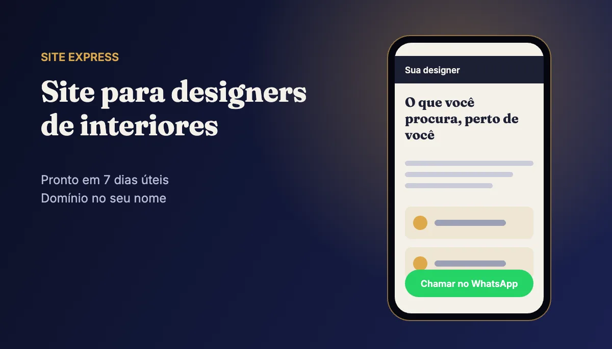 Site profissional para designers de interiores — Site Express
