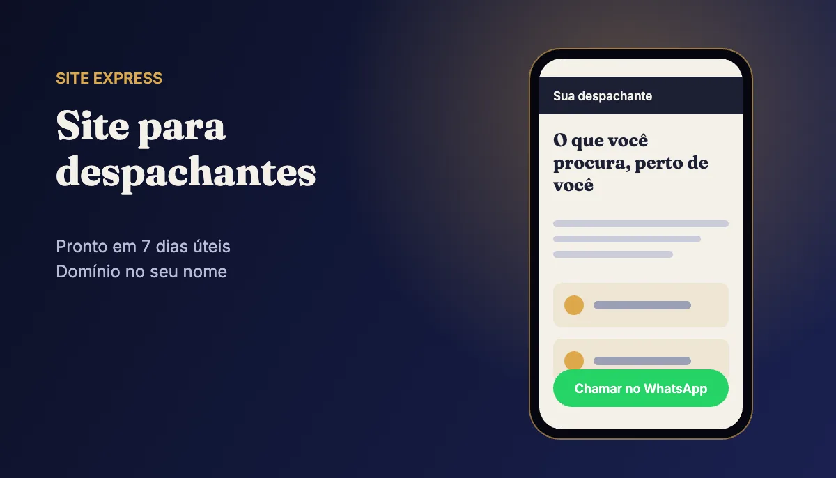 Site profissional para despachantes — Site Express