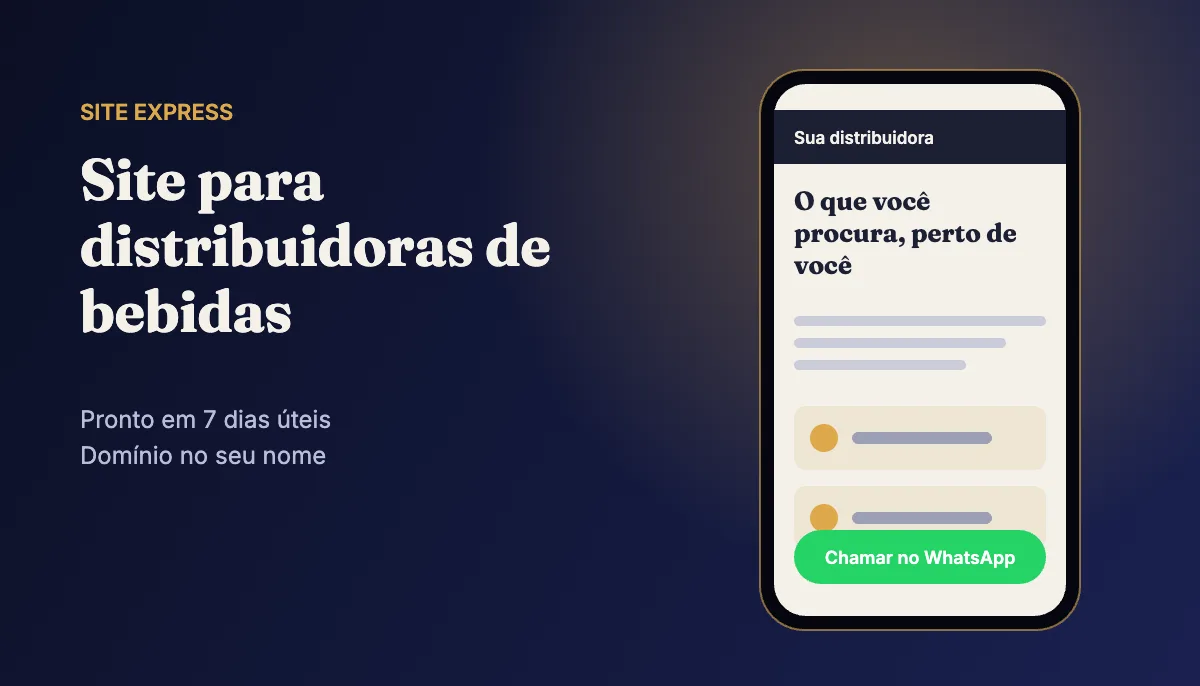 Site profissional para distribuidoras de bebidas — Site Express