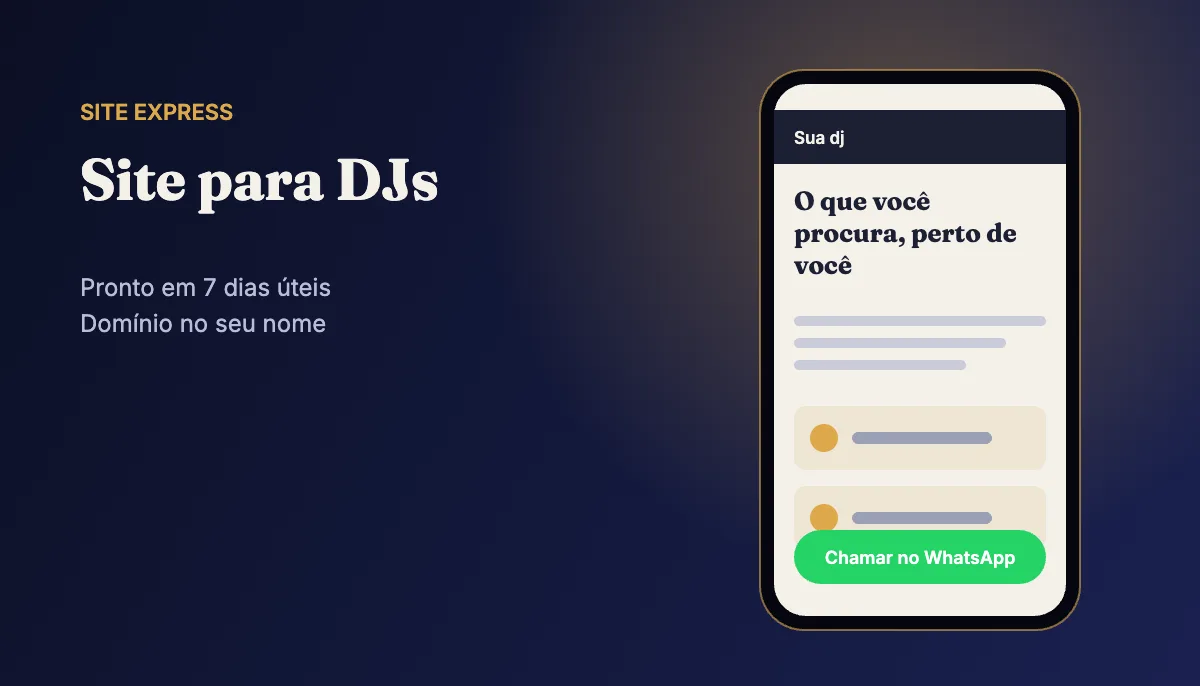 Site profissional para DJs — Site Express