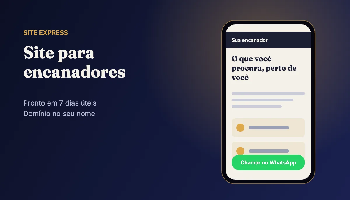 Site profissional para encanadores — Site Express