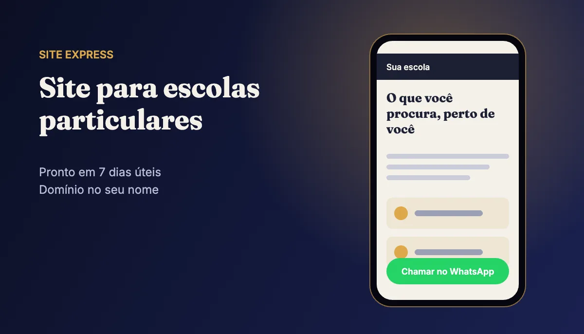 Site profissional para escolas particulares — Site Express