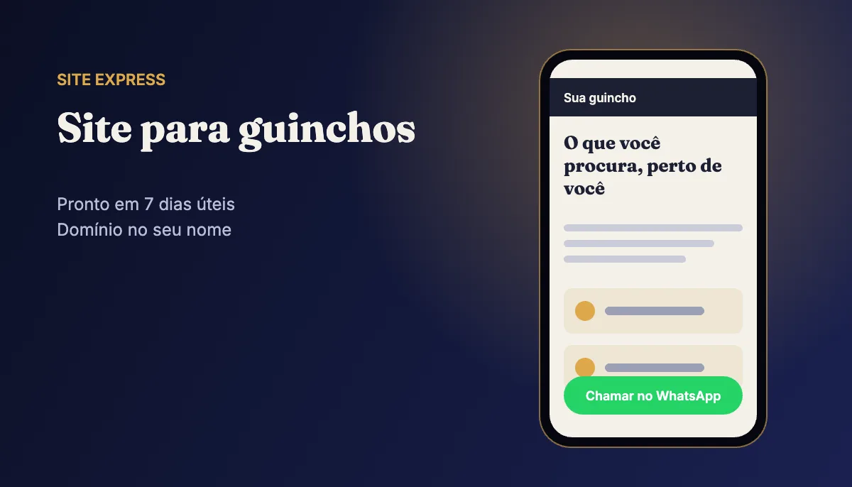 Site profissional para guinchos — Site Express