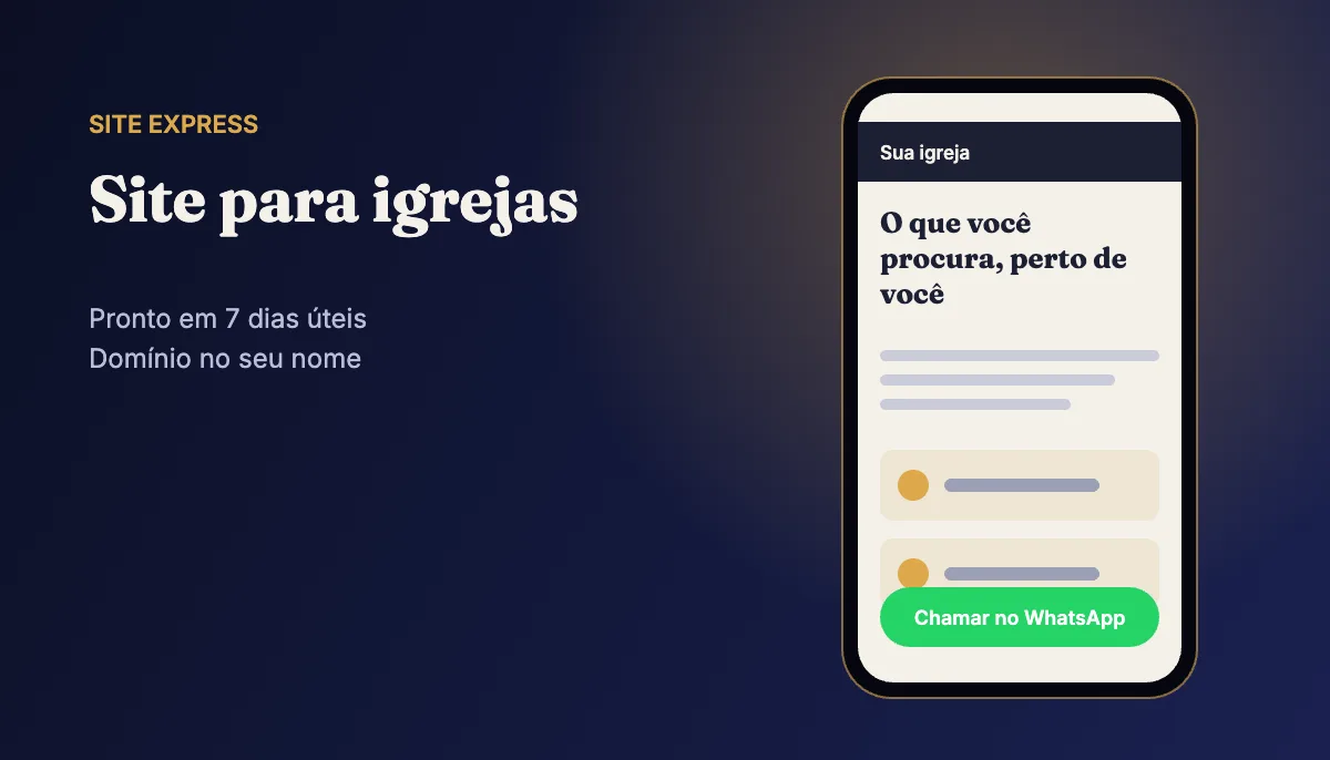 Site profissional para igrejas — Site Express
