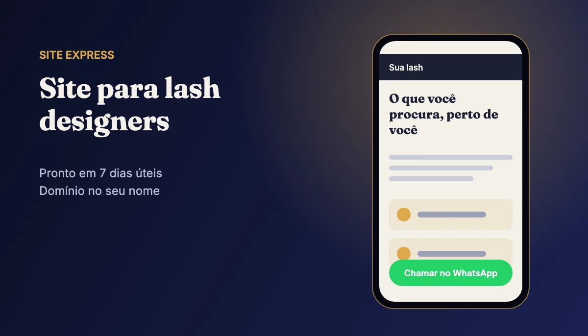 Site profissional para lash designers — Site Express