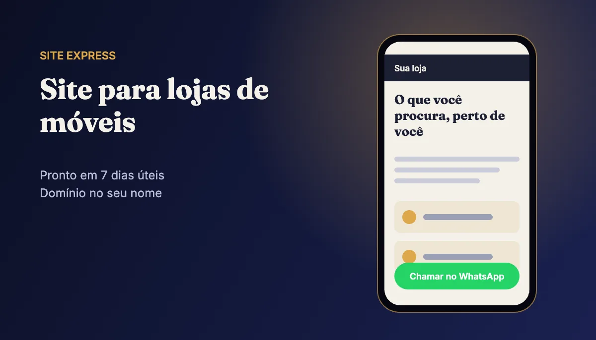 Site profissional para lojas de móveis — Site Express