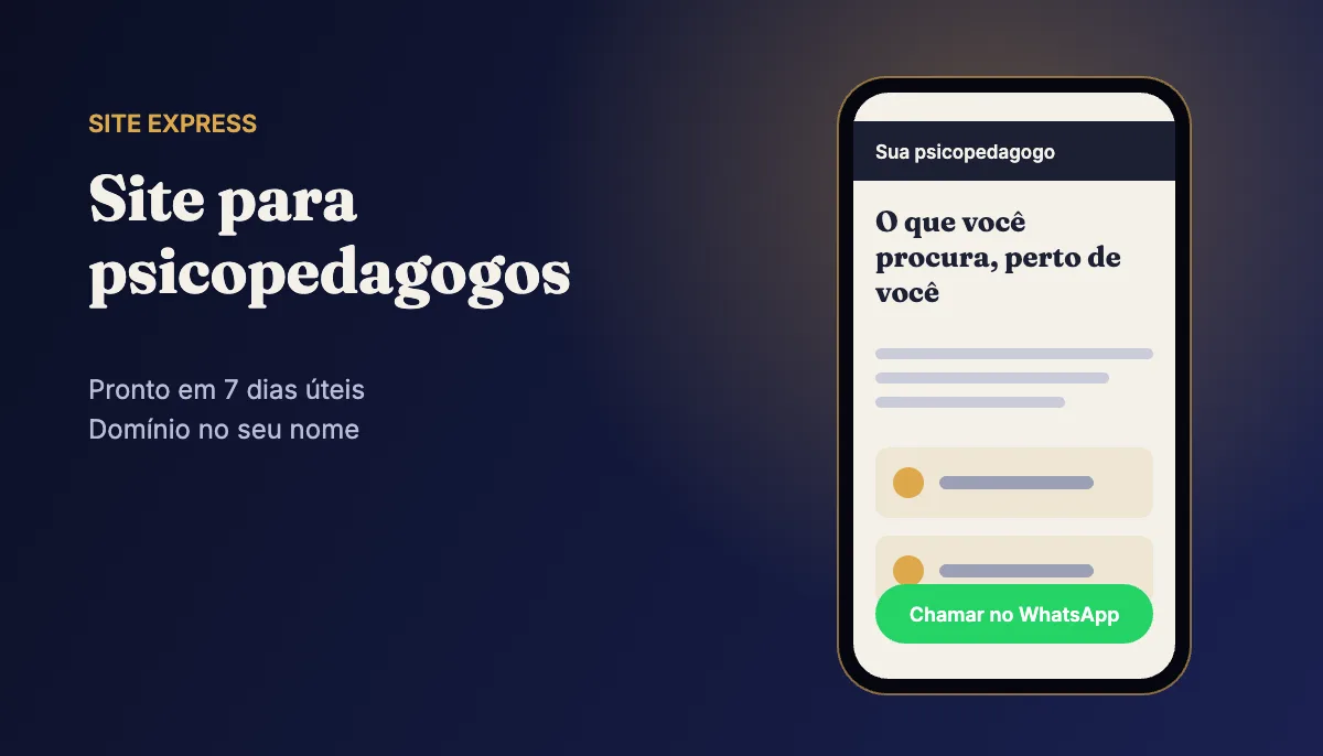 Site profissional para psicopedagogos — Site Express