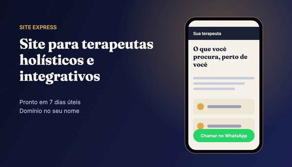 Site profissional para terapeutas holísticos e integrativos — Site Express